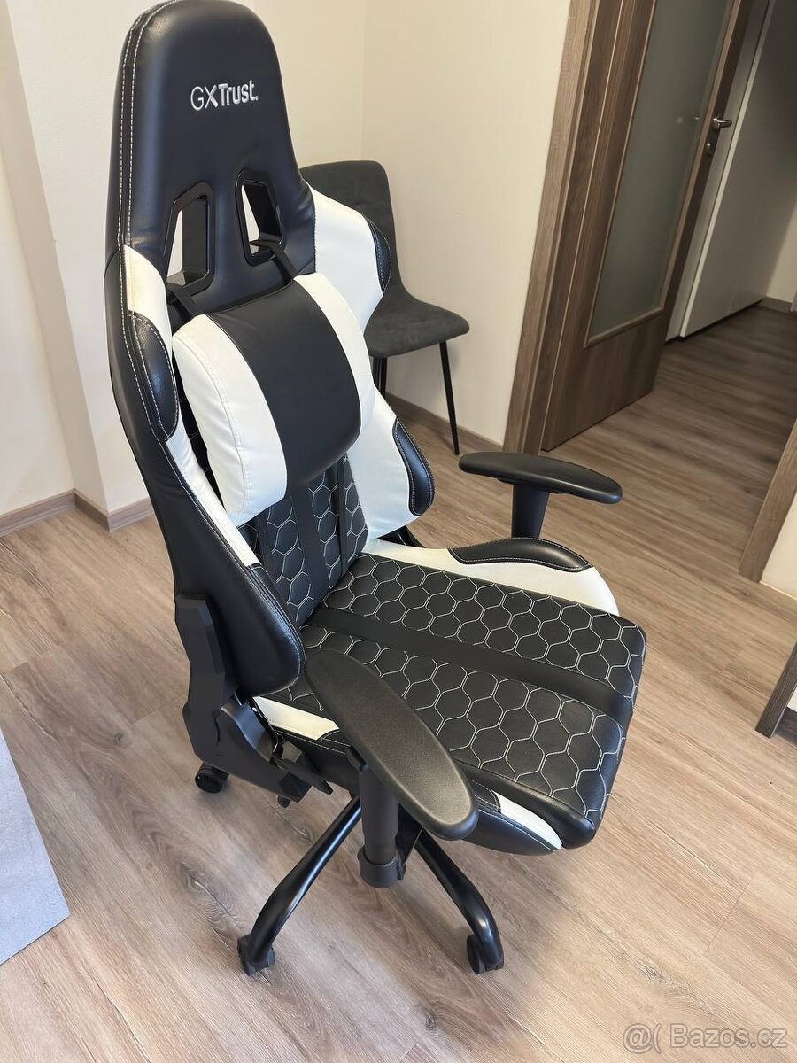 Prodám herní židli Trust GXT Chair (bílá) - 3