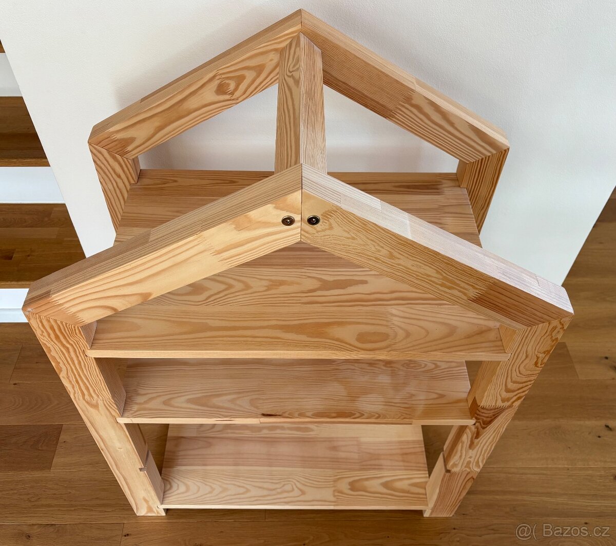 Regál velký dřevěný domeček - 3