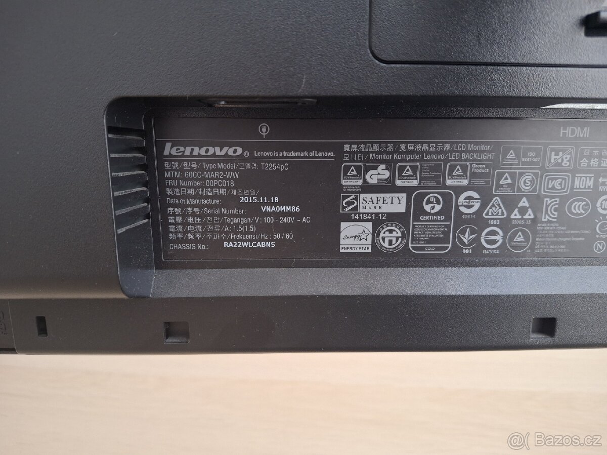 Monitor Lenovo 22" - 3