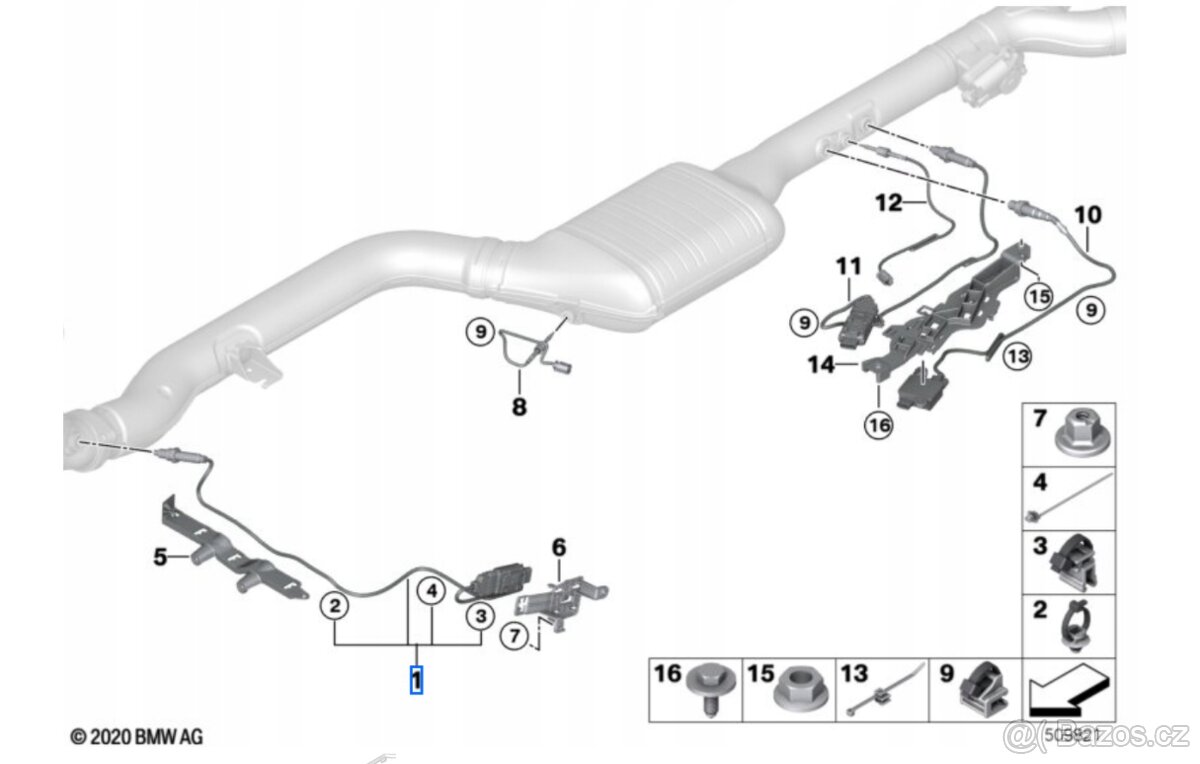Prodám nové originální BMW čídlo NoX před katalizátorem - 3