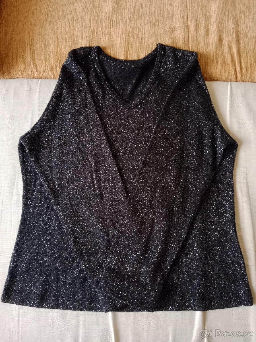 Dámská černá slavnostní halenka - 3