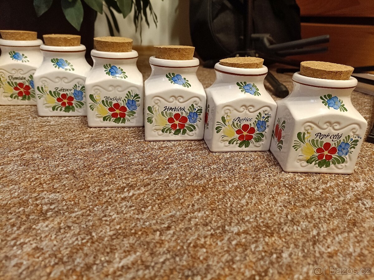 Kořenky malované 7x7x v. 10cm s korkovým uzávěrem - 3