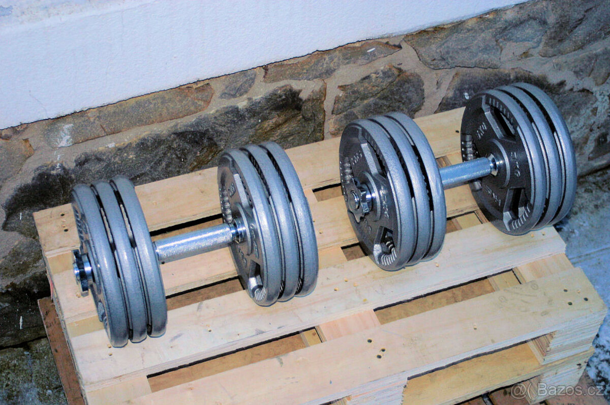 Jednoručky činky 2x33kg za 3990,- NOVÉ - 3