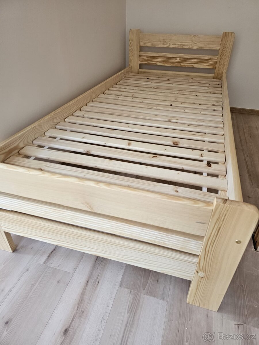 Prodám nové postele s roštem 80x200. - 3