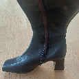 Kožené černé kozačky - nové - 3