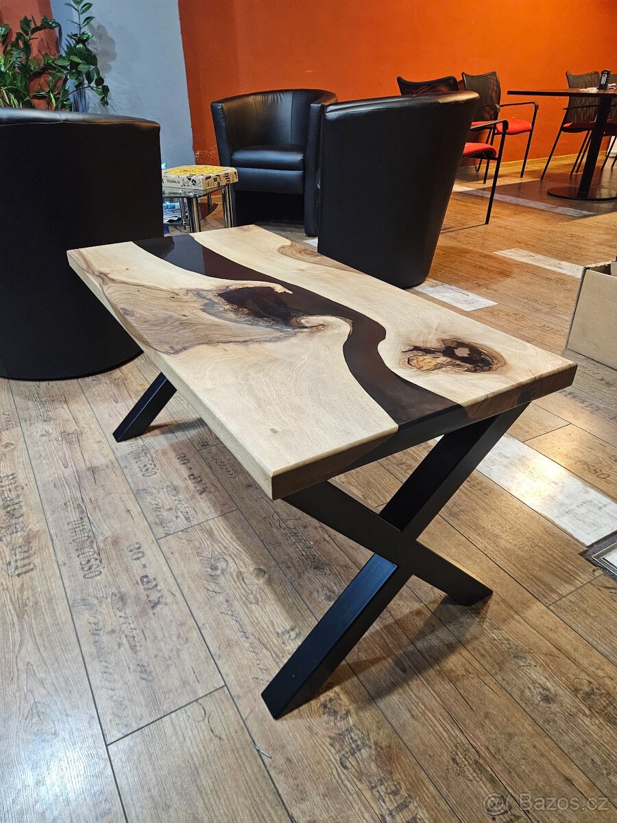 Konferenční stolek 100x50 cm ořech - 3