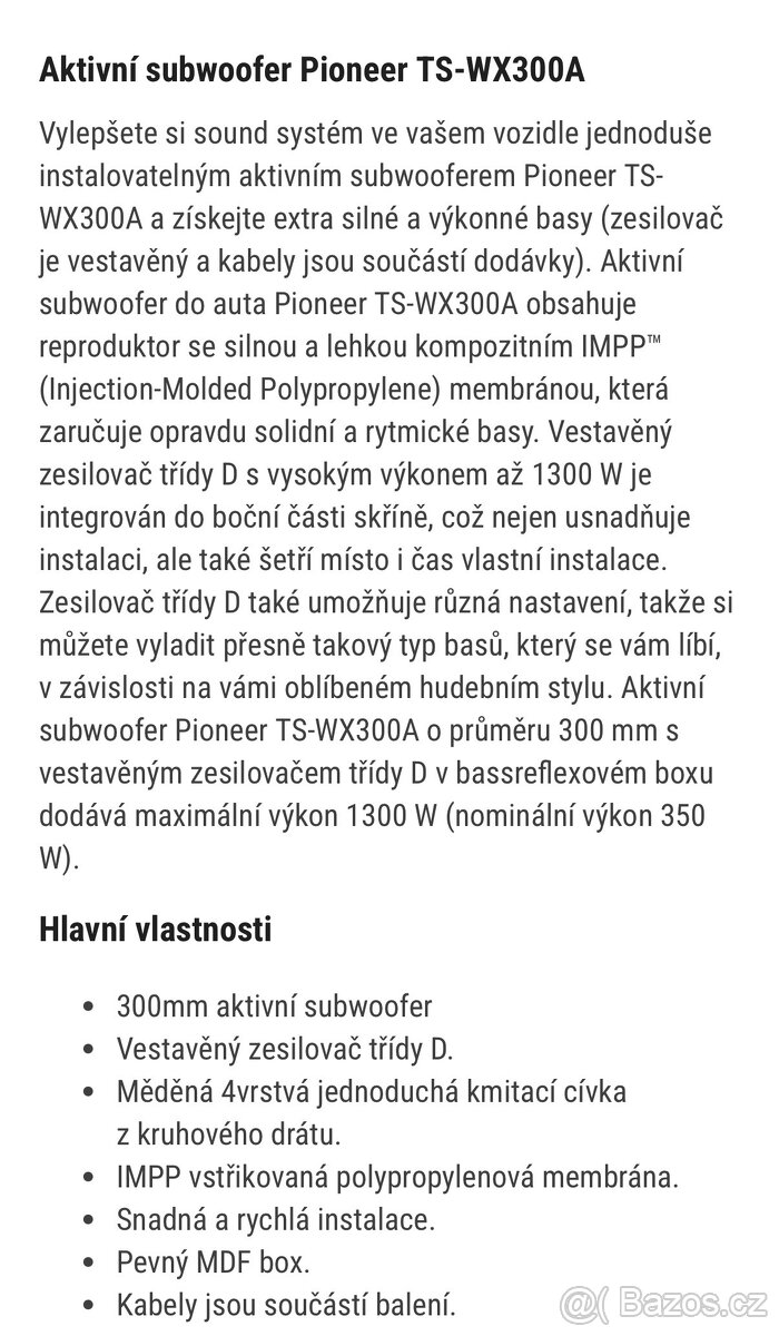 Subwoofer pioneer - 3