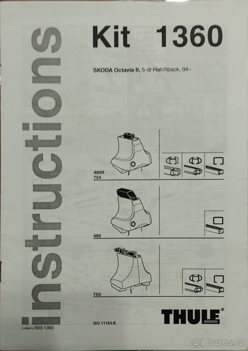 prodám hliníkové příčníky Thule - 3