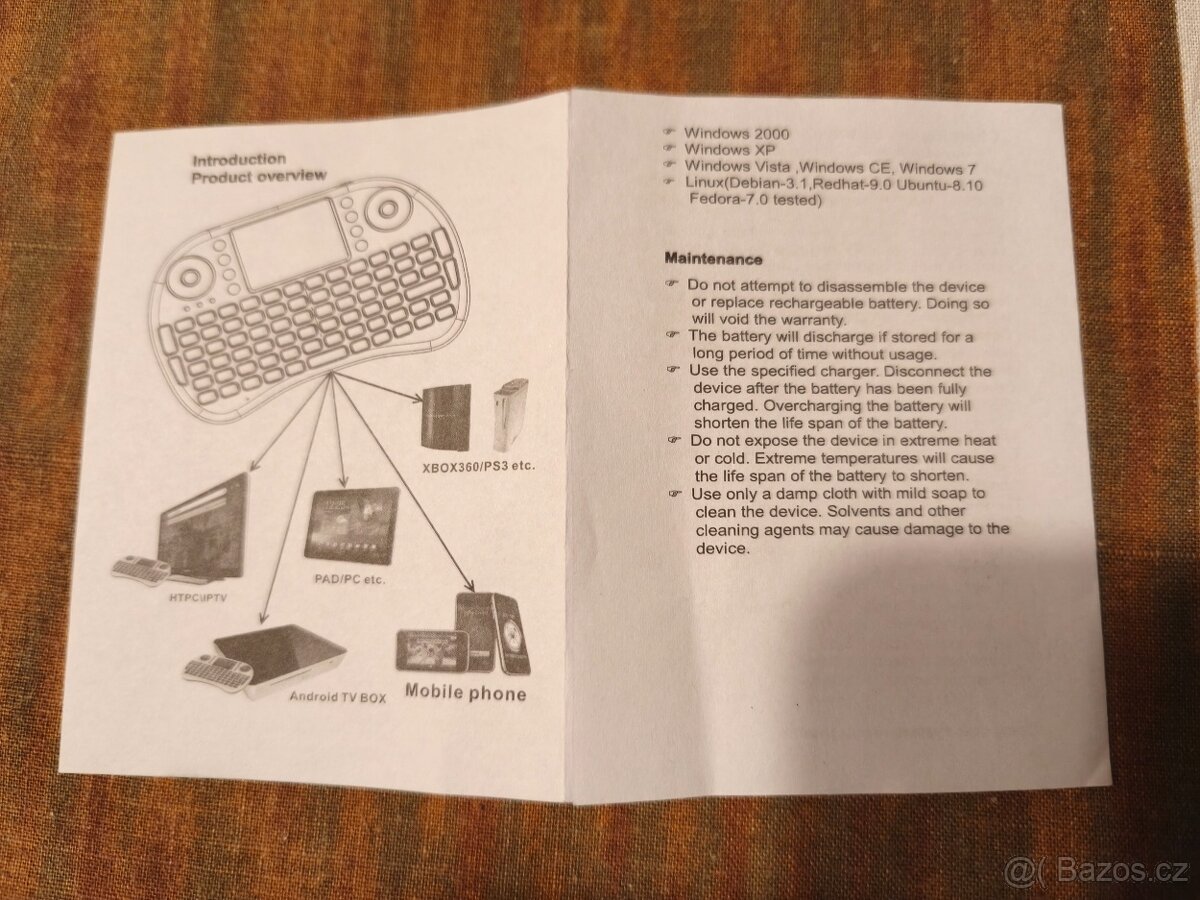 Mini bezdrátová klávesnice i na hry - 3