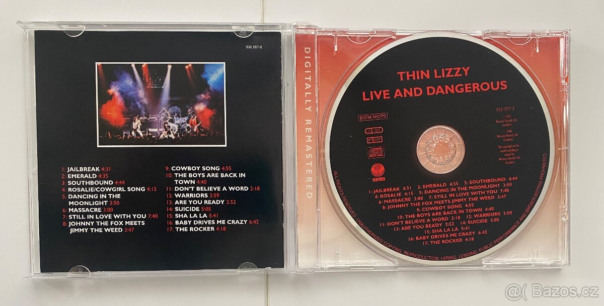 CD Thin Lizzy - Live and Dangerous, Black Rose, Jailbreak - 3