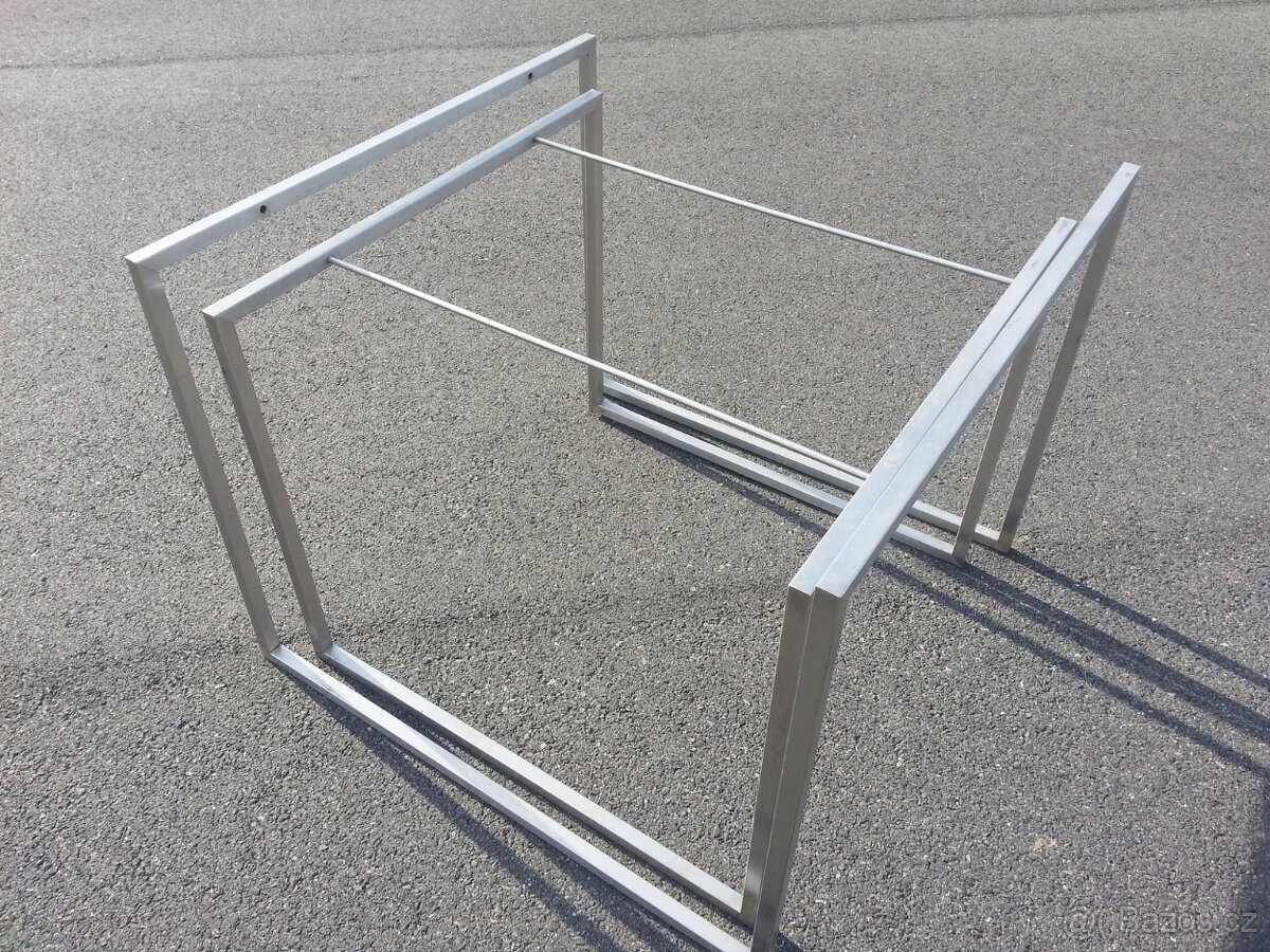 sada 2x designový nerez stůl bez desky - 3