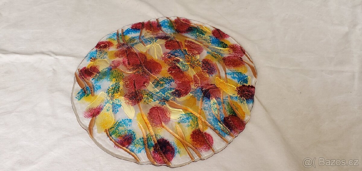 Malovaná skleněná mísa - 3
