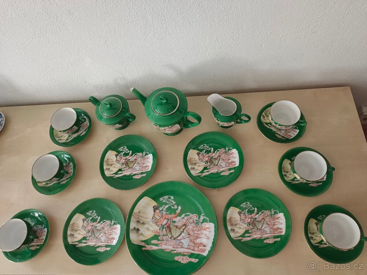 Retro porcelánový servis - nový, kompletní sada - 3