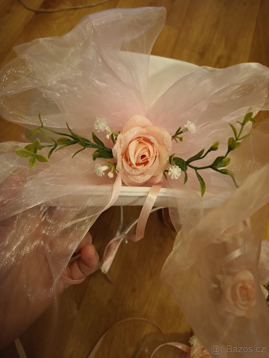 Svatební výzdoba - malá růžová růže - 3