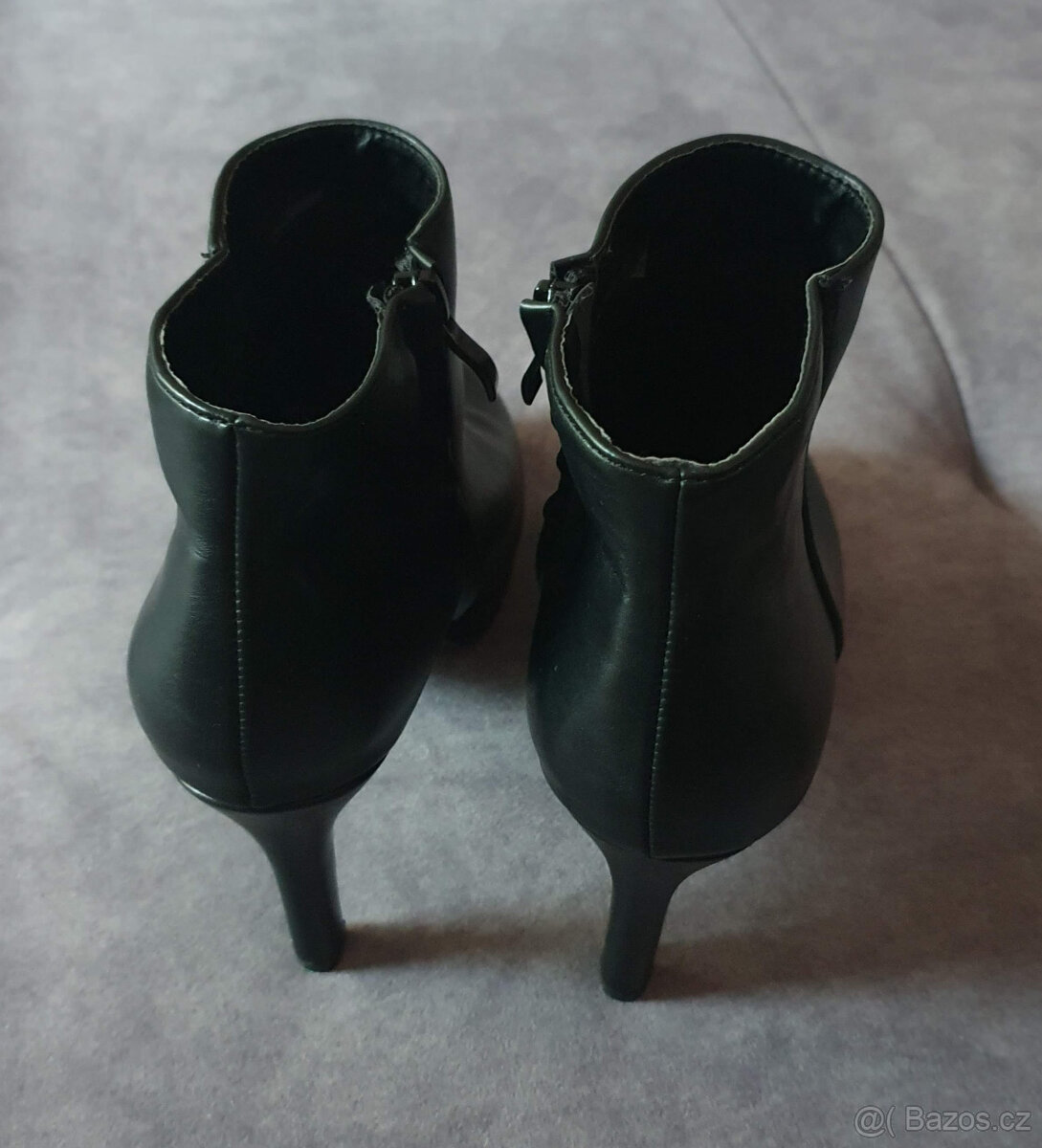 Bodyflirt černé kotníkové koženkové kozačky, vel. 40 - 3