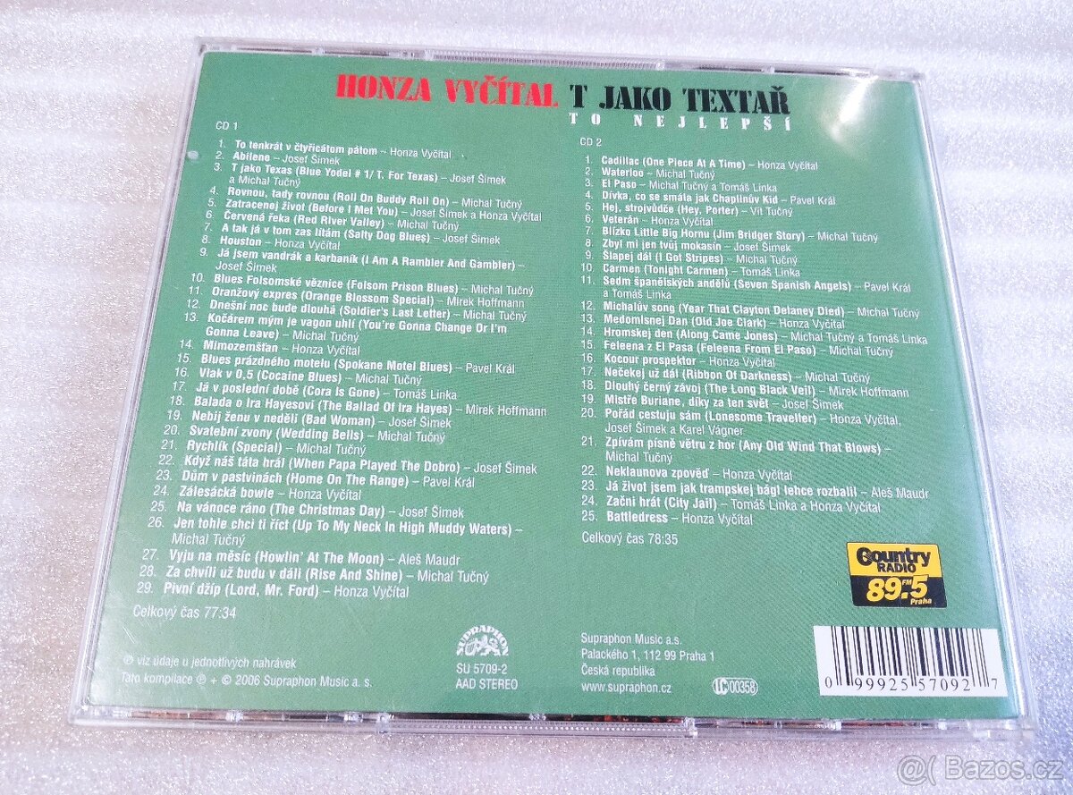 Cd - 2 cd Vyčítal , pouze cd 1 - 3