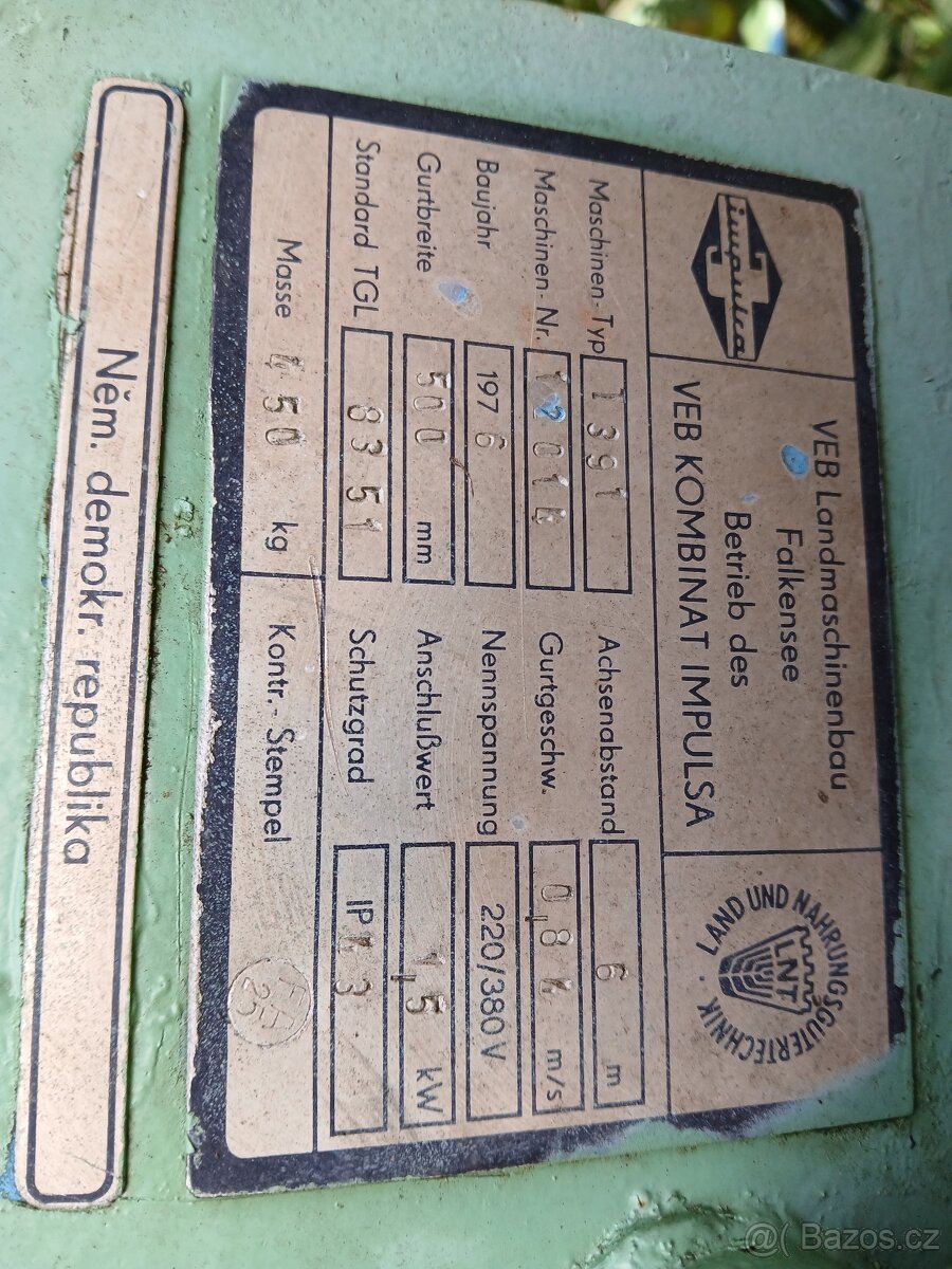 Prodám pásový dopravník 6 m. - 3