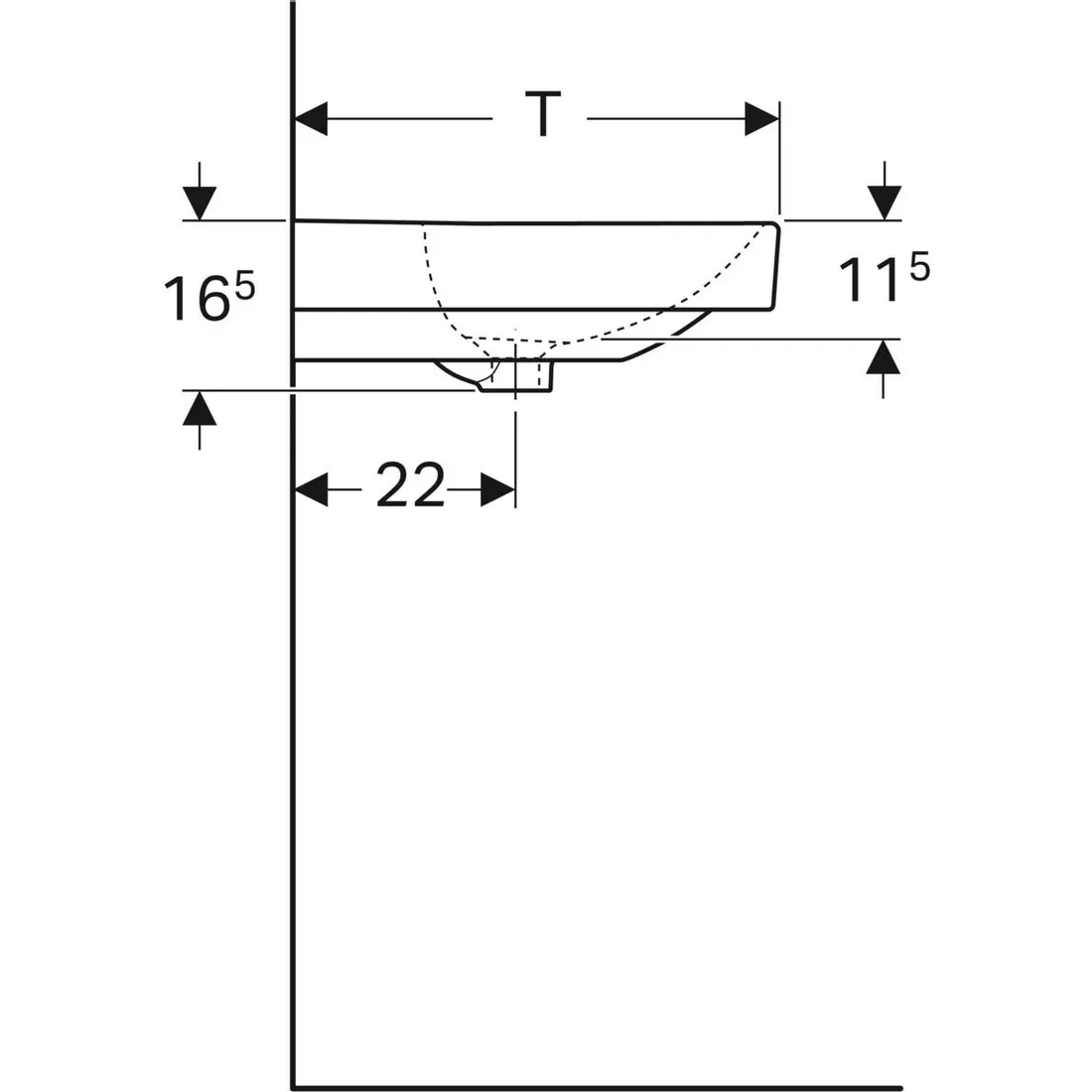 Umyvadlo Geberit Smyle Square - 3
