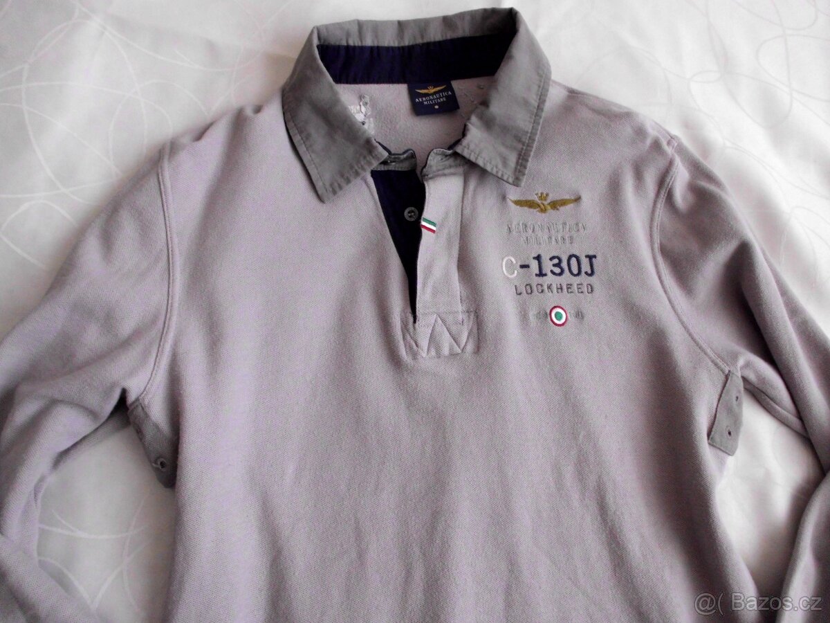 Aeronautica Militare pánske slim polo tričko M - 3