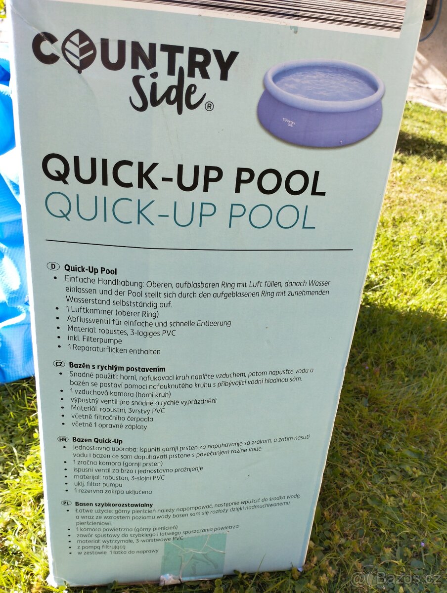 Bazén s nafukovacím lemem+bublinková fólie - 3