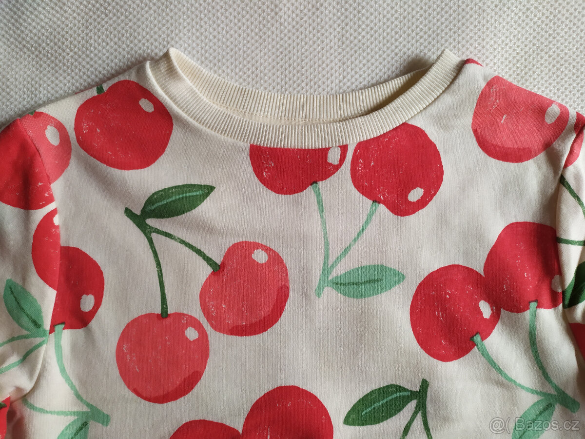Dívčí mikina, třešně, H&M, vel. 122/128 - 3