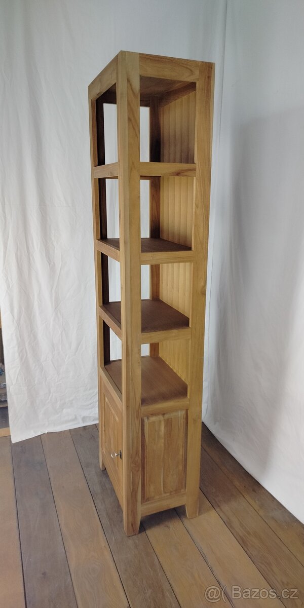 Knihovna - vitrína TEAK - 3