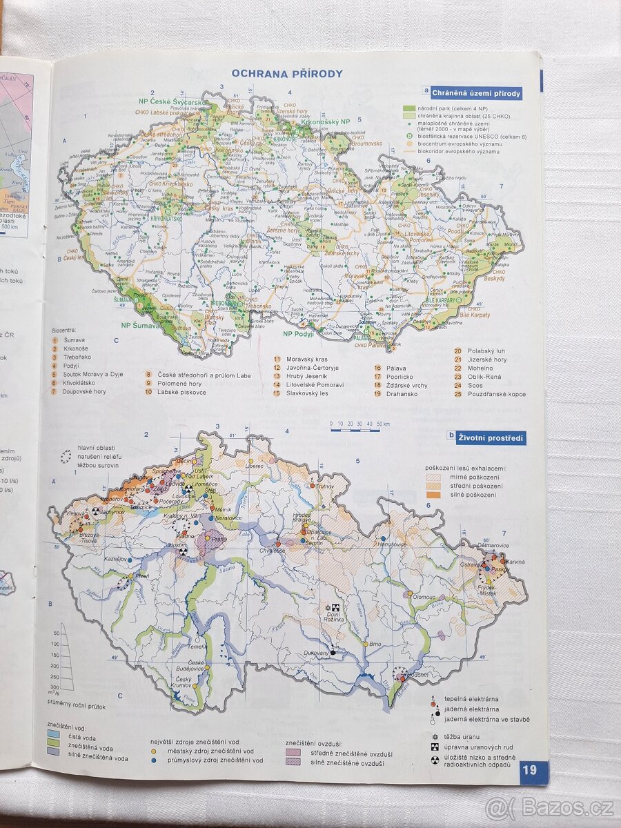 Školní atlas České republiky Kartografie Praha - 3