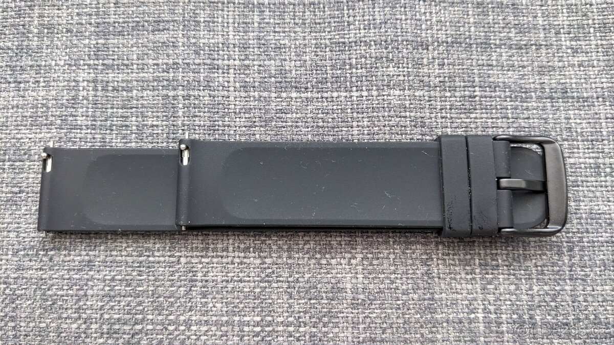Nový silikonový řemínek 20mm - černý/šedivý - 3