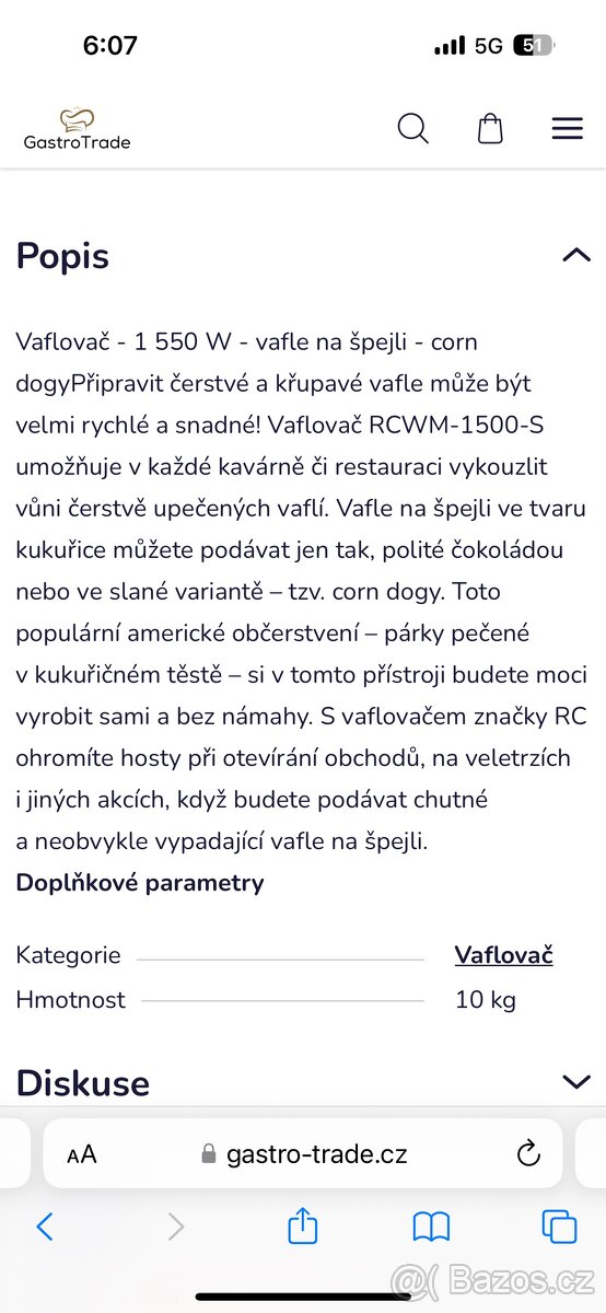 Profi vaflovac - 3