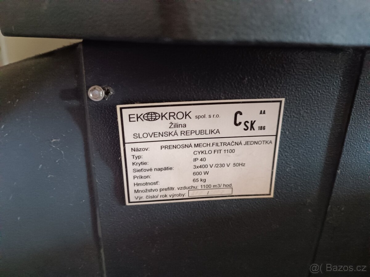 Filtrační jednotka CYKLOFIT 1100 - 3