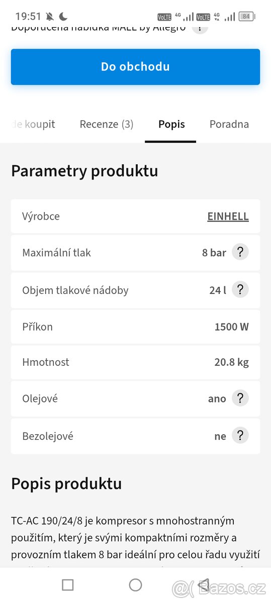 Kompresor a vzduchová hadice s navijákem - 3