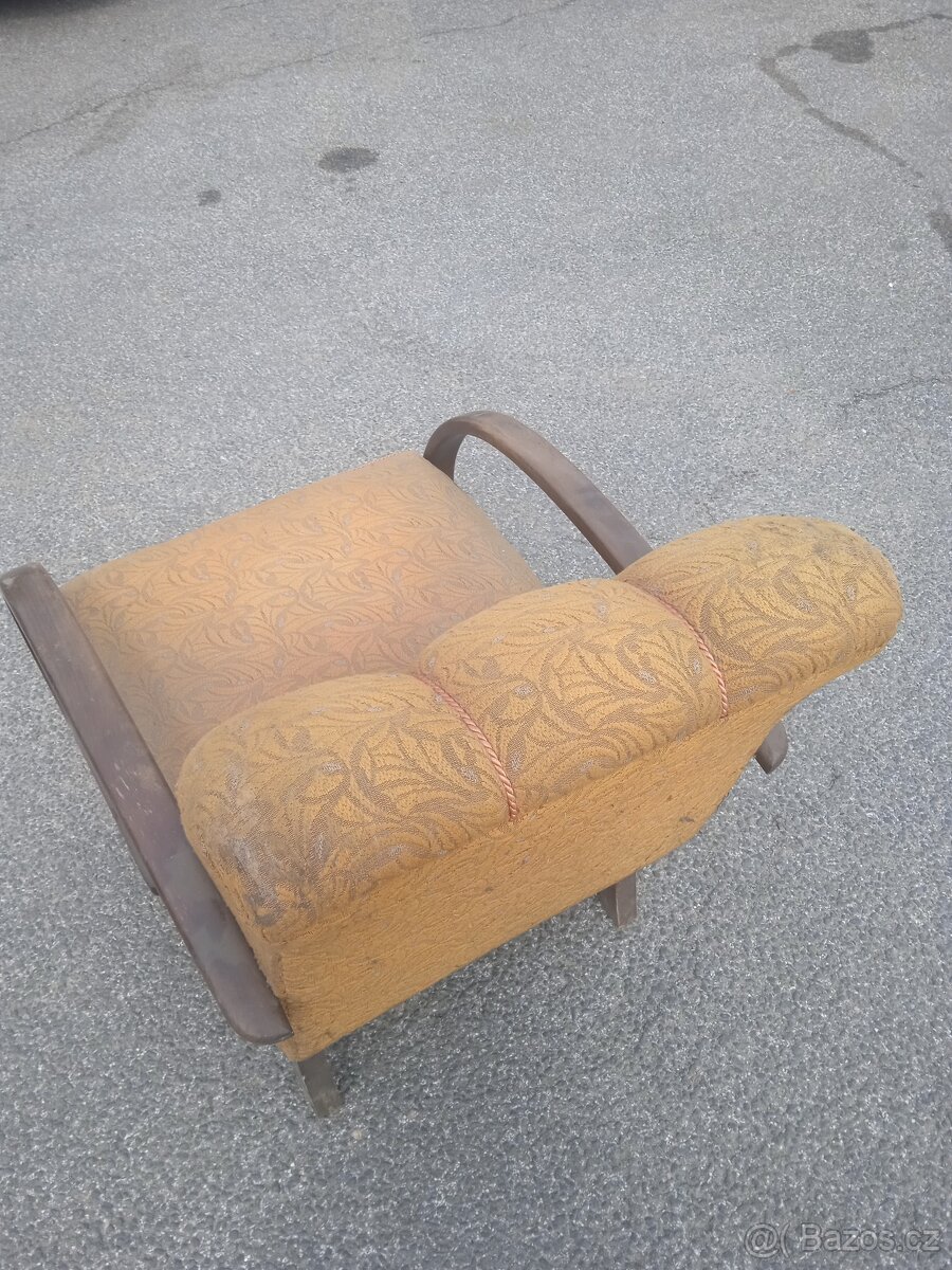 staré, starožitné křeslo, asi Halabala - 3