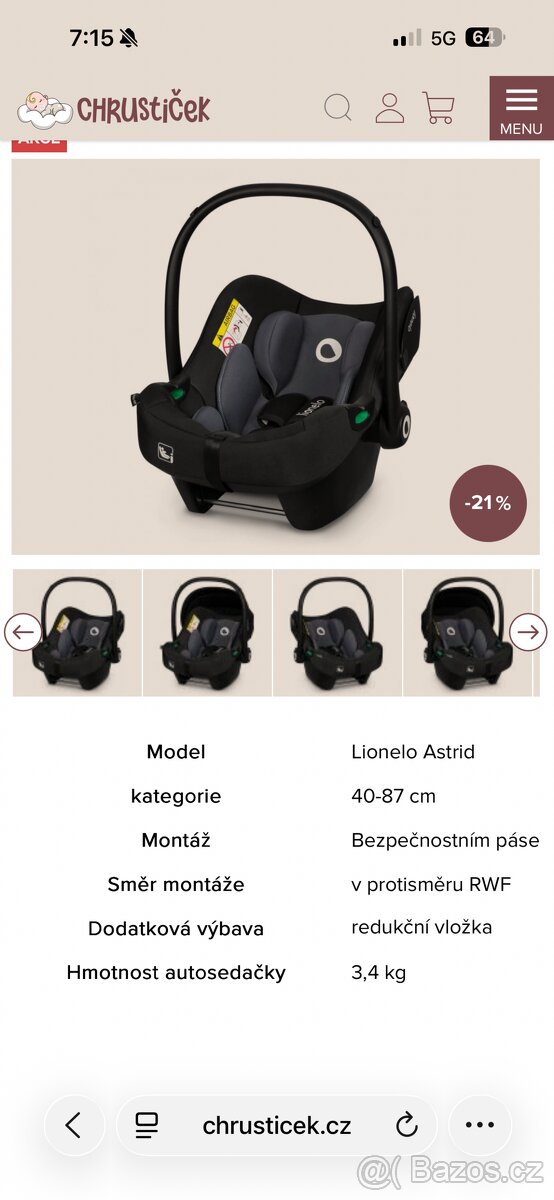 Lionelo autosedačka - 3