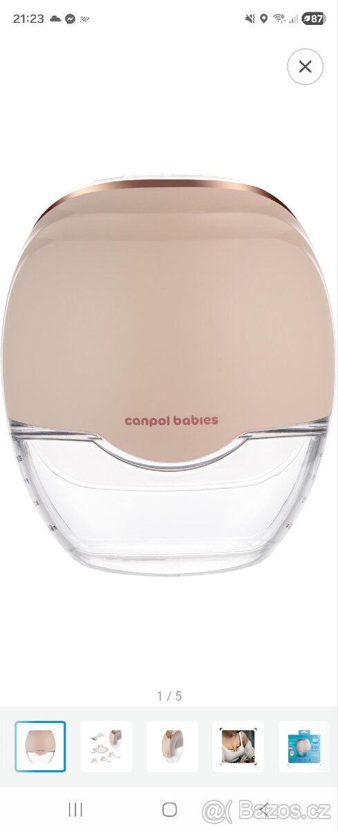 Canpol Babies Elektrická odsávačka mateřského mléka – NOVÁ - 3