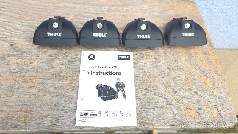 Hliníkové příčníky Thule 108cm + patky Thule 753 - 3