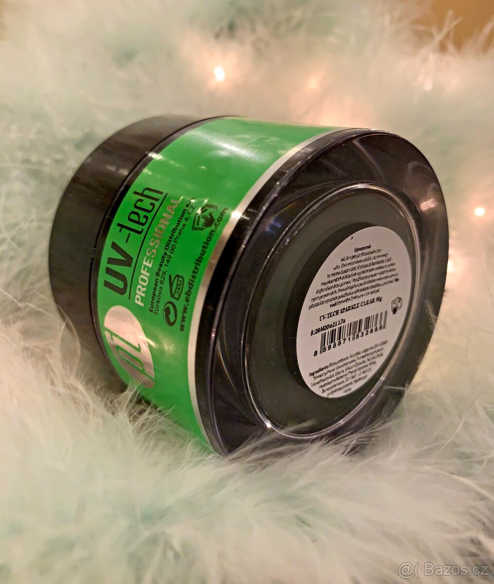 UV-LED PLATINUM Modelážní Gel SPARKLE Clear 50g - 3