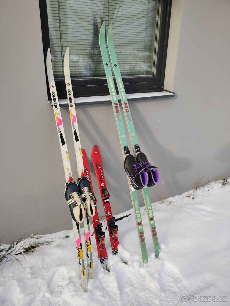 Běžecké lyže, boty, vázání, dětské sjezdovky - 3