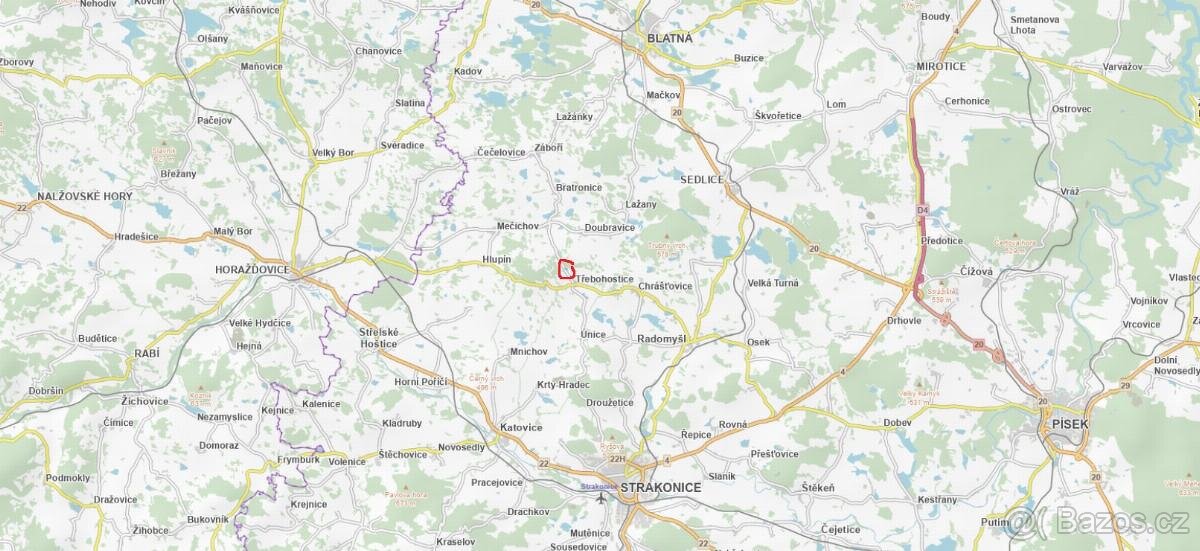 Prodáme lesní pozemek v k.ú. Třebohostice, p.č. 2133 - 3