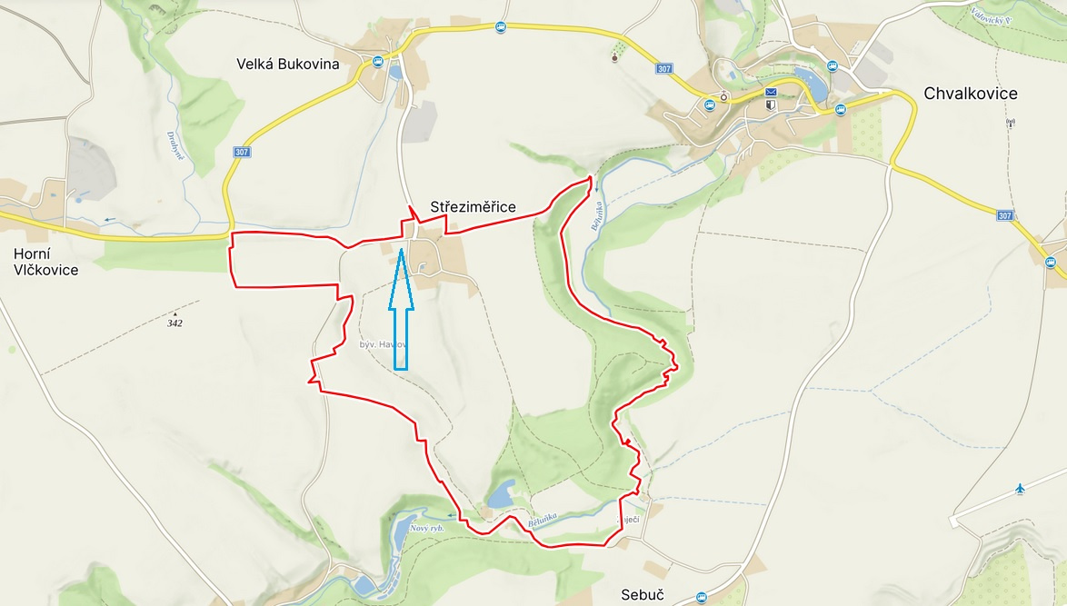 Střeziměřice - stavební pozemek 2901 m2 - 3