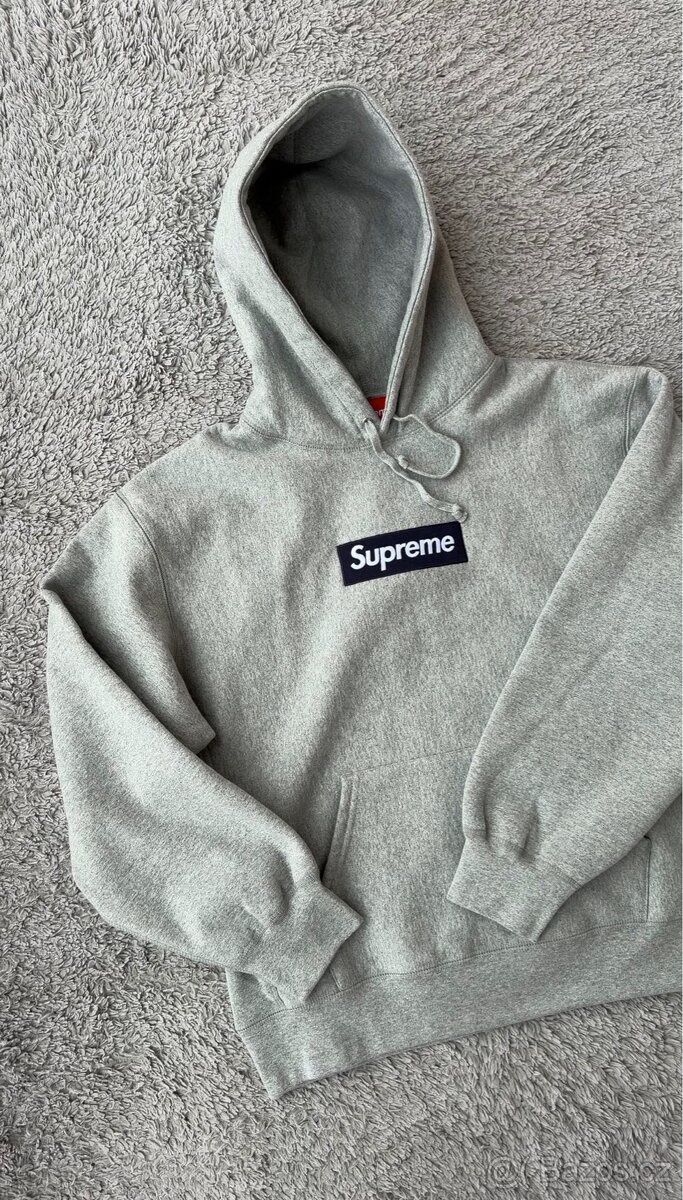 Supreme Box Logo Hooded Sweatshirt (FW25) Heather Grey - 3