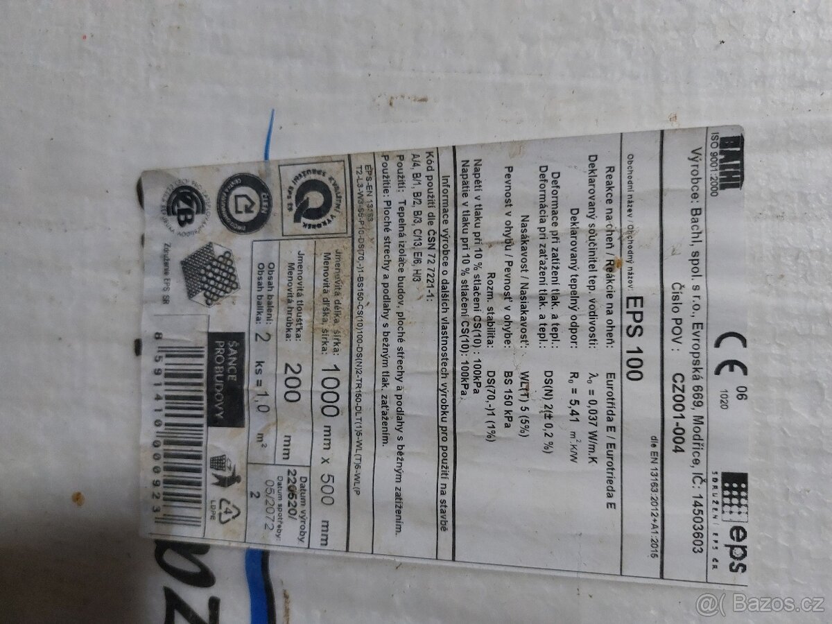 Polystyren Bachl tl. 200mm EPS 100 - 3