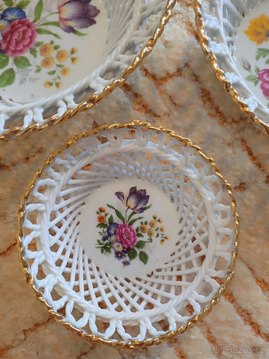 Starožitná porcelánová miska 3ks - 3