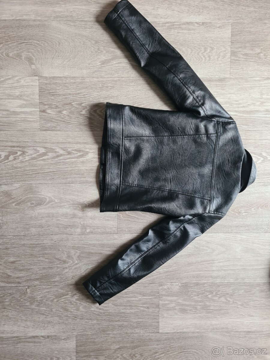 Dětská koženková bunda - křivák, vel. 134 - 3