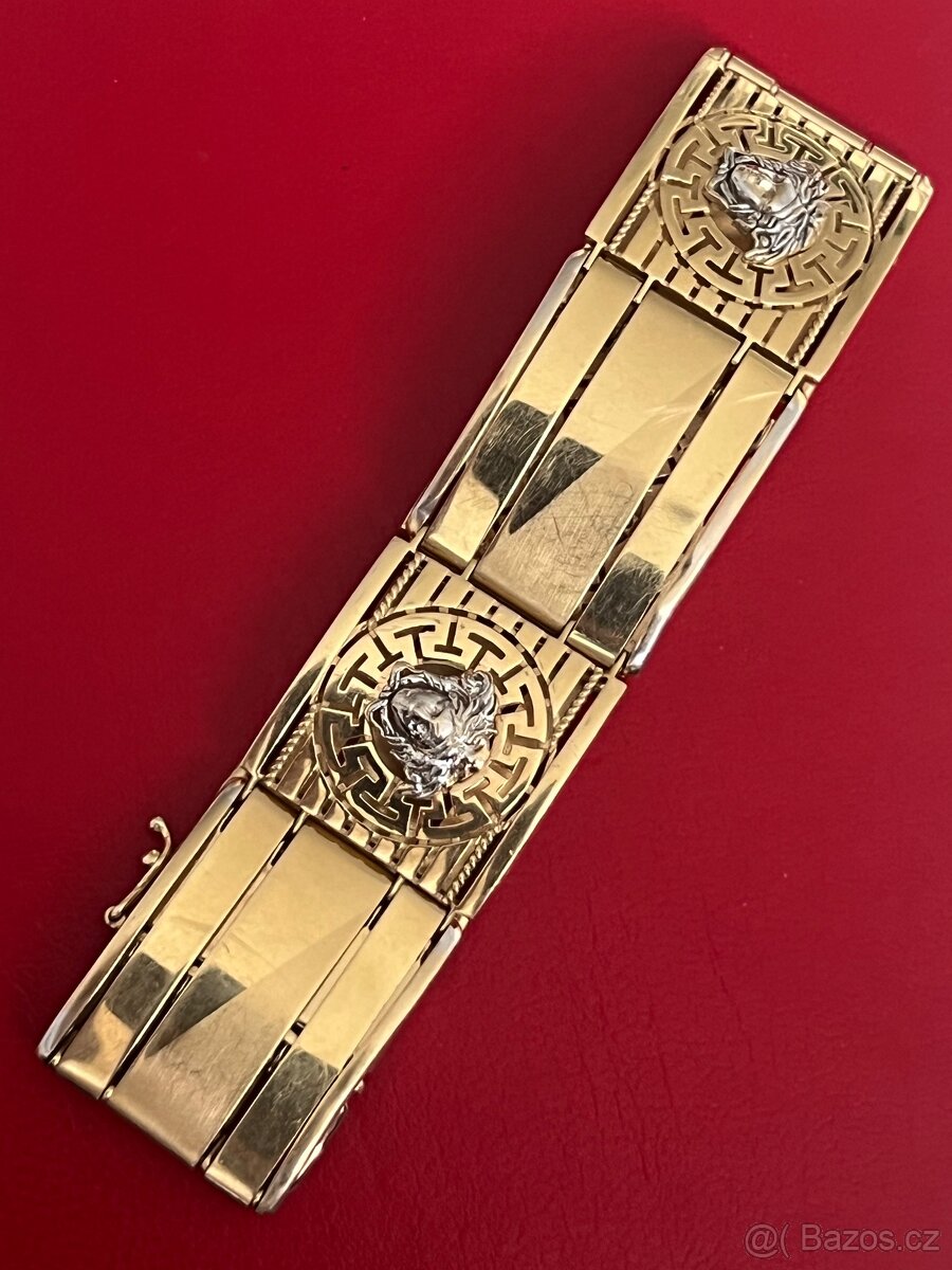 Zlato zlatý náramek versace 14 karátu - 3