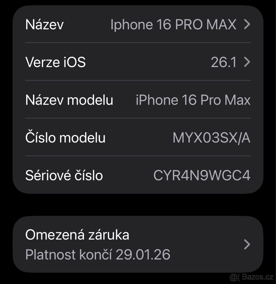 iPhone 16 Pro max 512GB černý titan - 3