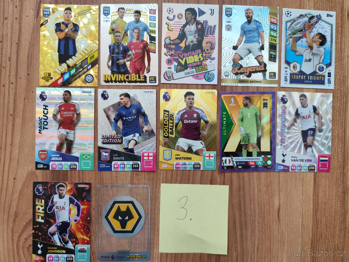 Fotbalové kartičky - vzácnejšie - 3