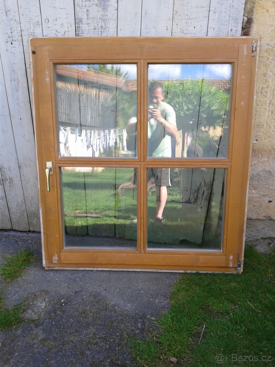 2 kusy - Dřevěné okno 111 x 123 cm - 3