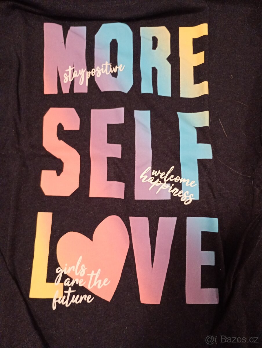 Dívčí tričko černé s dlohým rukávem - 3