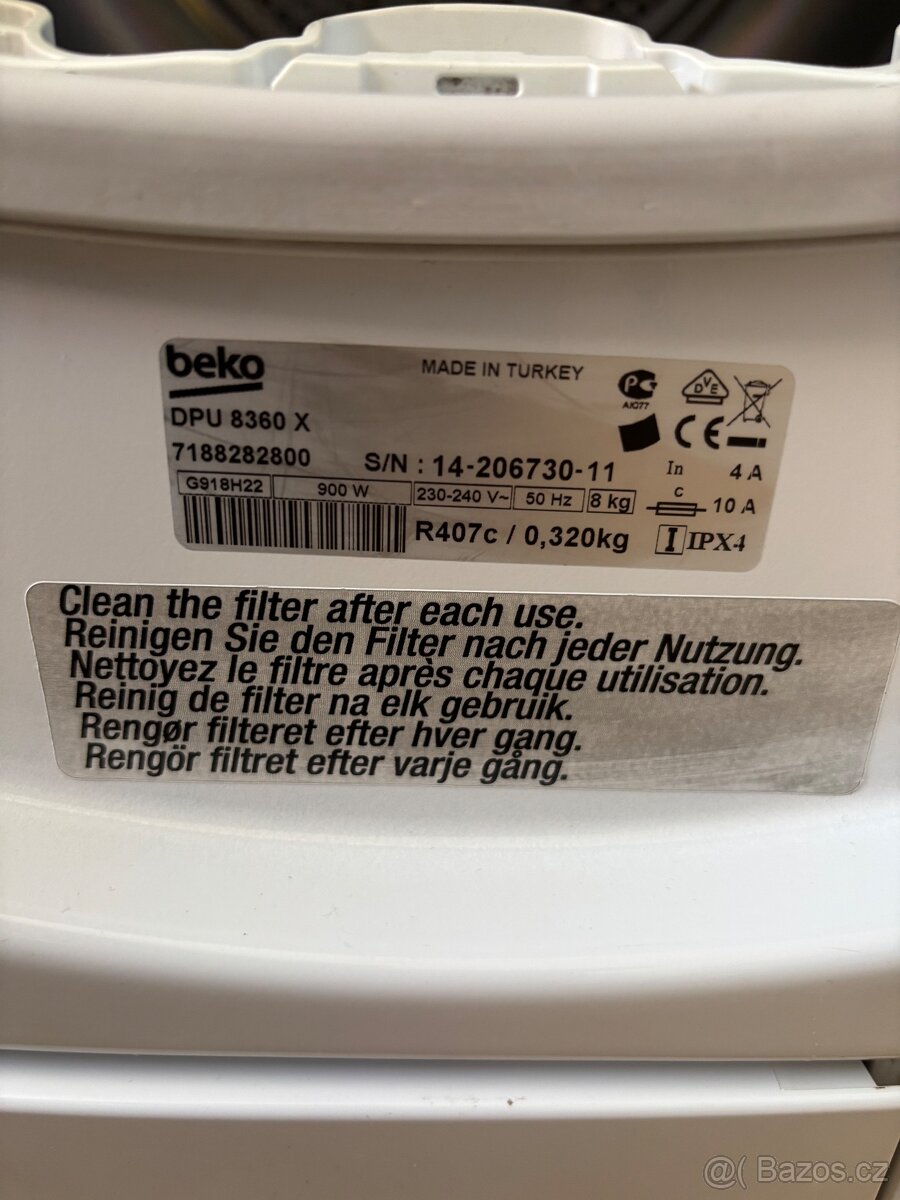 Repasovaná sušička beko - 3