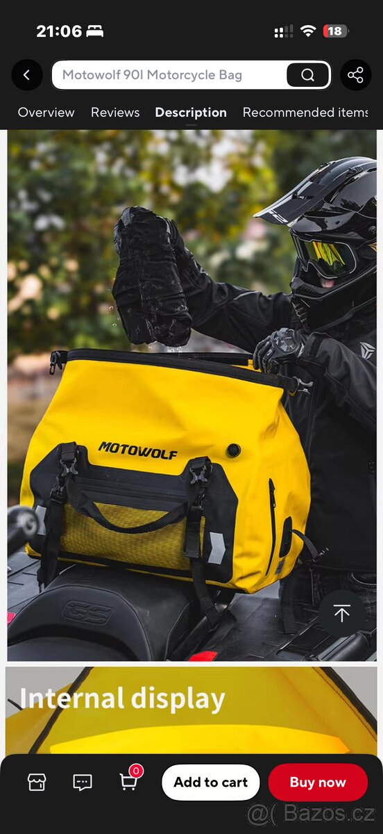 P: Tasku nepromokavou na moto motovak kufr brasna - 3
